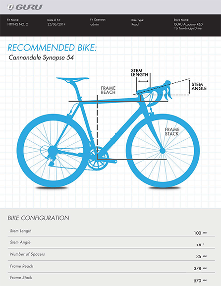 BikeFit Stem Sizer Fit Tool (Blue) - Performance Bicycle